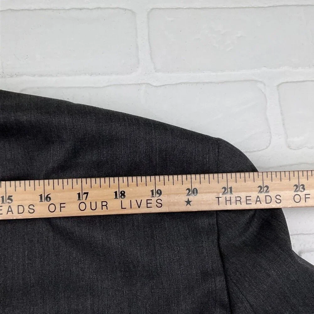 Hart Schaffner Marx Blazer Men 46 Gray Bespoke Gold Trumpeter Classic USA Jacket